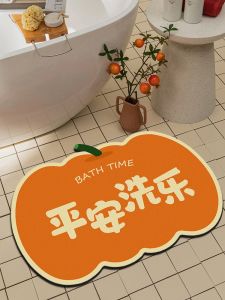 Water Absorbent Bathroom Mat Soft Pad Anti Slip Carpet Toilet Entrance Door Mat Special for Bathroom Silicone Dendroid