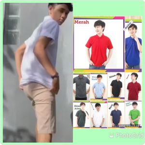 Kaos Kerah Polos Navy 100% Katun Premium