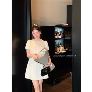 Elegant Black Dress Womens Slimming High Waist Birthday Party Short Skirt A-Line Silhouette High Quality Sensation