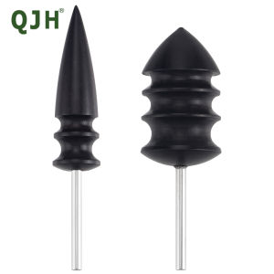 Pointed Tip Leather Burnishing Tool Black Ebony Wood Leather Craft Edge Burnisher Electric Polished Tip Head DIY Rotary Tools