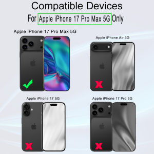 Ibywind For iPhone 17 Pro Max 5G Screen Protector(Pack of 2) with 1PC Metal Lens Protector 1PC Carbon Fiber Back Film Easy Install Kit