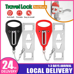 Portable Door Lock Hotel Home Security Privacy Travel Lock Mini Hardware Door Lock Safe Protection Traveling Mini Hardware Door Lock Door Stop for Travel Lock Home Room