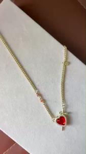 สร้อยคอสแตนเลส Snow White คอลเลคชั่นใหม่ ชุบทอง 18K สไตล์วินเทจ