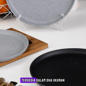 Piring Ceper Melamin Premium Mirip Granit Mewah Piring Resto Hotel BPA Free Anti Panas