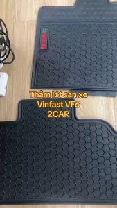 Thảm lót sàn cao su xe Vinfast VF6 - Hàng đẹp không mùi không thấm nước dễ vệ sinh _ 2CAR