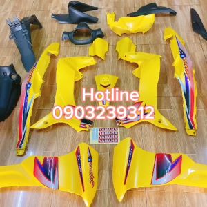 Bộ vỏ nhựa -Dàn áo xe Jupiter V   màu VÀNG phanh Đĩa- nhựa nguyên sinh loại đẹp