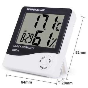 LED Thermometer Thermo-Hygrometer Multifunction Electronic Clock Temperature Humidity Meter Weather Station for Home With Alarm