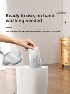 Disposable Electrostatic Dust Removal Stretchable Home Use Mop Cloth Floor Cleaner Dry Wet Mopping Stainless Steel Pole