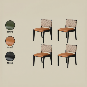 NANGUAHEZI | Vintage Style Wooden Dining Chair Comfort Soft Upholstered