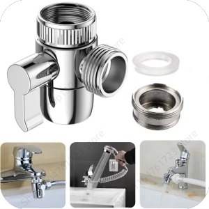 Đầu Nối Vòi Nước Đa Năng M22/M24 Bộ Chia Vòi Rửa Chén Van Chuyển Hướng Đầu Nối Vòi Nước Cho Vòi Sen Phụ Kiện Phòng Tắm