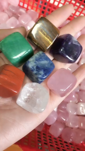 Natural Crystal Stone Cubes | Amethyst Citrine Rose Quartz Five-Color Crystals | Feng Shui Stones | Aquarium Fish Tank Decor | Healing Energy Stones | Home Decoration | Cristal Ornament