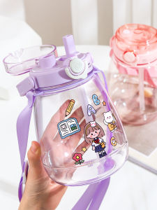 Summer Kids Big Belly Cup Large Capacity Straw Cup 2024 New Arrival Student Girls Water Kettle School Special Water Cup