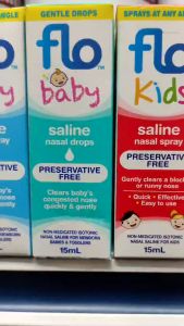 Flow Kids Saline Nasal Spray / Flow Baby Saline Nasal Drops / Flow Baby Saline Nasal Sprays  ( 15ml )