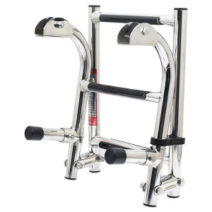 3 Step Heavy Duty Folding Ladder - Foldable Stainless Steel Joint Ladder Ship Ladder