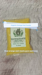 Organic Orange Peel Powder | Made from Real Oranges | Pure & Real No Additives | 30g/50g/100g | Haven & Hearth Creations
