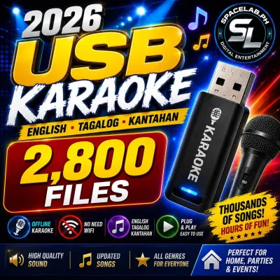 USB Karaoke English Tagalog Kantahan 8000 Videoke Songs MP4 + Free 2000 Updated Music Offline Song No Wifi Needed Works on Multiple Devices Total 10000 Songs