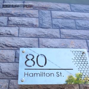 Nomor Rumah Stainless Steel GLOSSY Ornamen Mewah dan Elegant