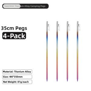 Tiartisan | Outdoor Tent & Guyline Stakes Titanium Alloy Ground Pegs