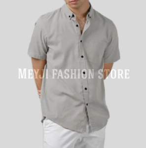kemeja polos lengan pendek bigsize M-XXXL warna sage green formal non formal casual slimfit kemeja termurah!!!