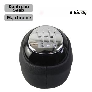 Nút Cần Số Xe SAAB 93 9-3 SS 2003-2012 Chất Lượng Cao 6 Cấp Số Tay Nắm Cần Số Phụ Kiện Trang Trí Xe Hơi Nhựa ABS Bọc Da