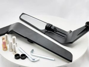 CNC Wind Wing Rotating Side Mirror Full Alloy Universal Reduces Wind Resistance Wind Resistant Motorcycle Side Mirror Pair