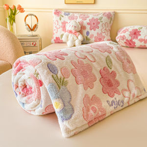 Dansunreve ผ้าห่มนาโน ลายดอกไม้ ผ้าห่ม ผ้าห่มนอน 3ฟุต 5ฟุต 6ฟุต blanket ผ้าห่มการ์ตูนน่ารักๆ ลายการ์ตูนผ้านุ่มสีไม่ตกงานเย็บขอบ