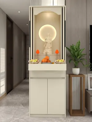Modern Luxury Small Altar Cabinet with Door Home Use God Statue Ancestor Worship Incense Table Master Design Quality Luxury