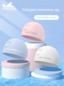 Yingfa bơi cap Mũ bơi cho người tóc dài không thấm nước Silicone hat cho người lớn phụ nữ và nam giới bảo vệ tai macron màu Mũ lặn