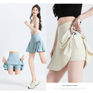 【UNINICE】Rok Pendek Olahraga Wanita/Rok Mini Korea Tennis Skirt/Celana Leggings Rok Pendek 2 IN 1 Sport Skirt