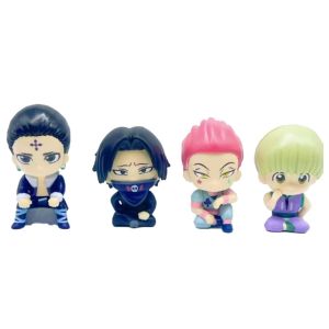 Bandai | HXH Anime Chrollo Lucilfer Figure Feitan Pōtoo Shalnark Action Figure Hisoka Figurine model Collectible cute Q edition doll Gift