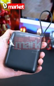 Awei P149K 10000mAh Powerbank 22.5W Fast Charging Power Bank Built In Cable Pawer Bank Mini Bank Kuasa Awei Powerbank