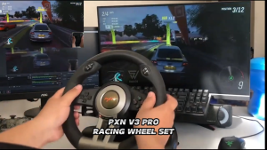 【SG】PXN V3 PRO Gaming Racing Steering Wheel Simulation Games PC XBOX PS4 Nintendo Switch