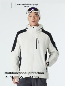 Miiow | Thickened Mens Three-in-One Detachable Outdoor Windproof Waterproof Jacket Catman 2025 Autumn Winter New Style MiiOW Brand