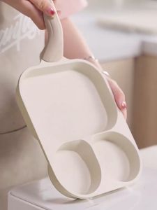 Chảo chiên rán trứng lớn làm bánh 3 ngăn chống dính khuôn chảo hình tròn dùng được bếp từ