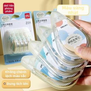 deli | Economical Student Smooth Correction Tape Light Yellow
