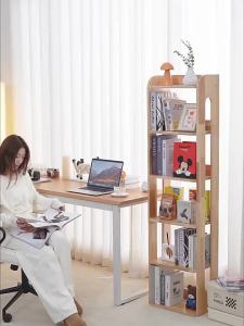 OYIla | Corner Wall Mounted Solid Wood Storage Display Shelf