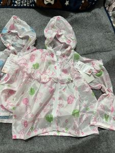 คำสั่งซื้อส่งออกต้นฉบับเสื้อกันแดดแบบบางระบายอากาศได้ดีใส่ช่วงฤดูร้อนสำหรับเด็กหญิงเสื้อคลุมสกินสูท