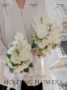 Design Original Bridal Bouquet Wedding Bridal Party Photography Props Flowers License Floral Artificial Rose Bouquet