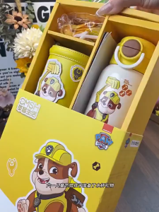 2025 สไตล์ใหม่ Paw Patrol Thermos ถ้วยเด็กถ้วยดื่มคู่ High-value School Straw Cup