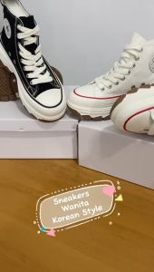 NEW!!Sepatu Sneakers Kanvas Import Premium Wanita W302 Import Sepatu Wanita Boots Kanvas Sneaker Boots Wanita Kekinian (+Box) Import
