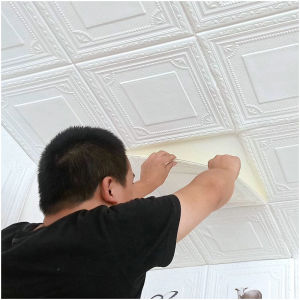 Self-Adhesive Wall Stickers Restaurant Living Room Cover Ceiling Ceiling Ceiling Cement Background Wall Restaurant Kitchen Decorative Stickers