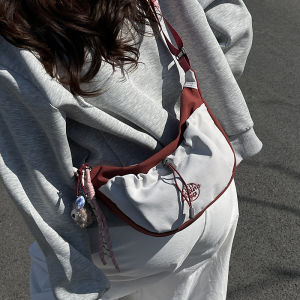 Childrens Summer Nylon Crossbody Bag Casual Large Capacity Travel Dumpling Bag Soft Handle Fashion Trend Online Exclusive