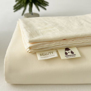 susan | Cream Cheese Yellow Washed Cotton Single Bed Sheet