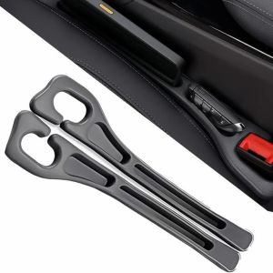 2pc Car Seat Gap Filler Organizer Pu Waterproof Car Seat Gap Plug Strip with 2 Grooves Seat Gap Storage Auto accessories