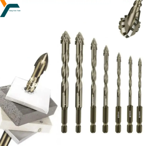 7Pcs Serrated Tooth Drill Bit Set Four-Edged Eccentric High-Hard Alloy Multifunction Tool Glass Cement Metal Ceramic Wood