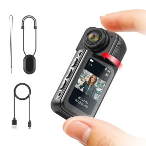 AMORUS Mini 2.7K Thumb Action กล้อง 1080P Pocket Sport Cam 1.47 นิ้ว 180 มุม WIFI Recorder แม่เหล็กวงเล็บกล้อง