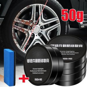 น้ำยาทารถโครเมี่ยม2ชิ้น/เซ็ต50ก. เหล็กกันสนิมขัดนาฬิกา Agent ขูดอุปกรณ์ทำความสะอาดเตาอบเครื่องมือบำรุงรักษาทำความสะอาดความงามของรถยนต์