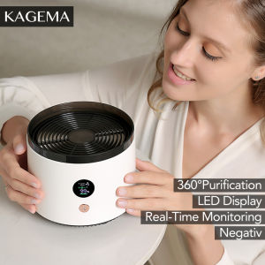 KAGEMA Portable Smart Air Purifier For Room Kitchen Office With Night Light Built-In Battery Negative ions Formaldehyde Removal Smog Deodorize Sterilize