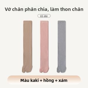 Tất nữ MiiOW hai ngón kháng khuẩn thấm hút thoáng khí cao đến gối