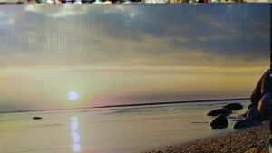 Himalaya Paintings stone and beach design 50cmx70cm frameless or aluminum frame sintraboard decorative wall
